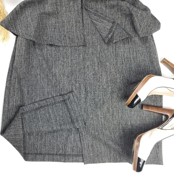 Connected Apparel Gray Scoop Neck Belted Dress 14 - Picture 11 of 14